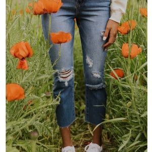 Roolee Janet Shibly vintage distressed jeans